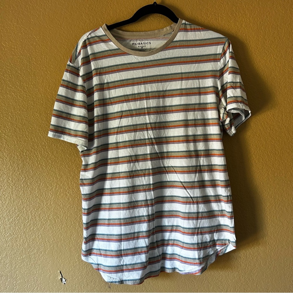 PacSun PS Basics Men’s Striped Shirt Scallop Fit - Medium